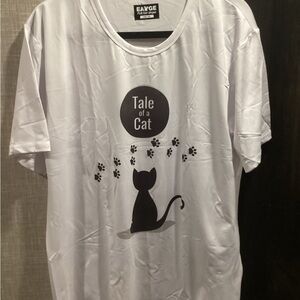 White "Tale of a Cat" Graphic Tee